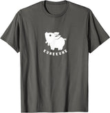 Kunekune cute piglet pet. Minimal art for pig fans Kunekune cute piglet pet. Minimal art for pig lovers T-Shirt - Asphalt Grey