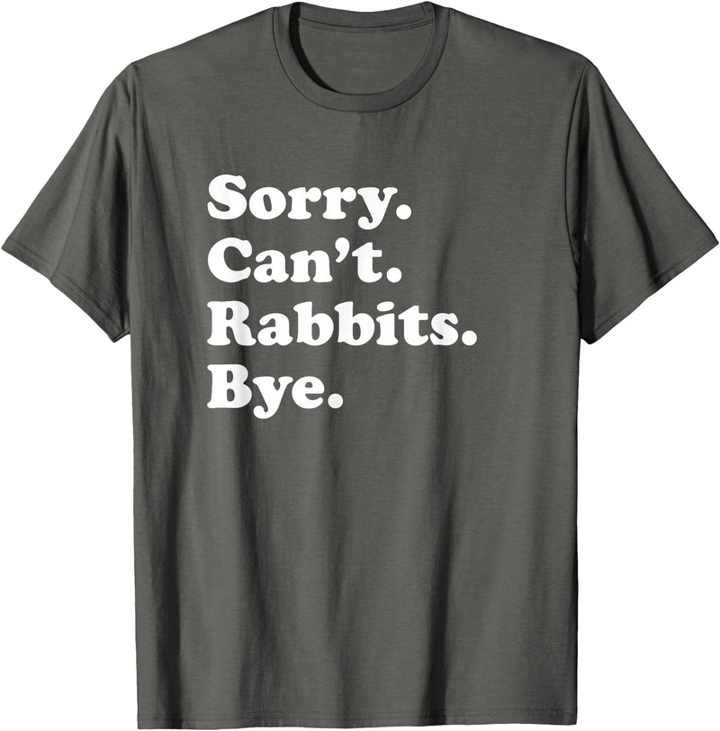 Funny Rabbit Gift for Men Women Boys or Girls T-Shirt in Asphalt Grey