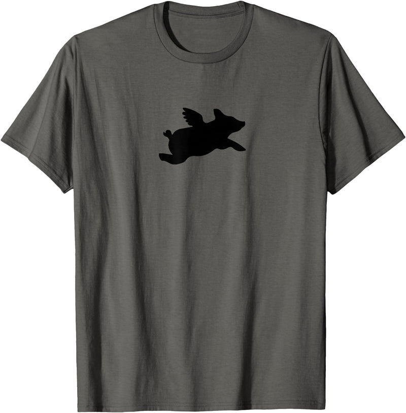 Pigs Flying Pig T-Shirt - Asphalt Grey