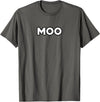 Moo Talking Cow Moo - Funny Cow Goes Moo T-Shirt - Asphalt Grey