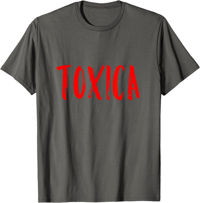 The Spanish Cow Toxica Funny Spanish Toxic Mexican T-Shirt - Asphalt Grey