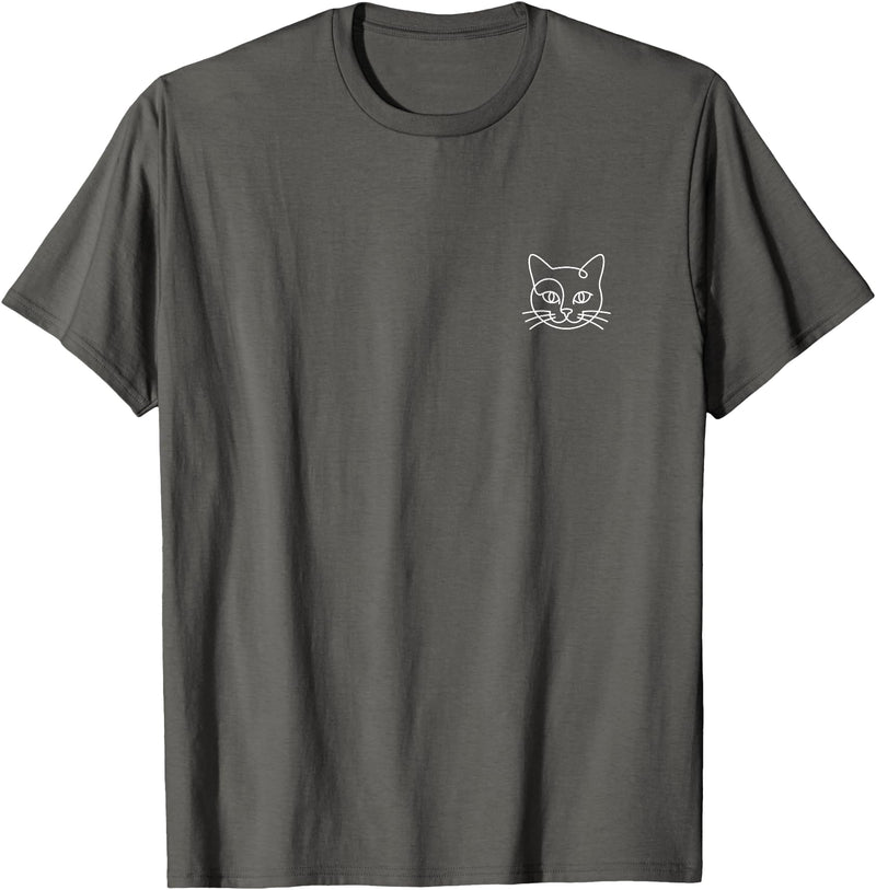 The Cat Head Apparel Co Cat Minimalist T-Shirt - Asphalt Grey