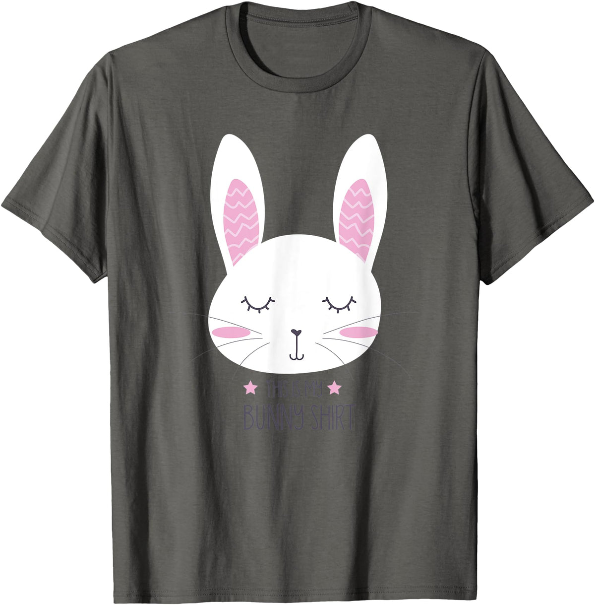 This Is My Bunny Funny Rabbit Saying T-Shirt in Asphalt Grey