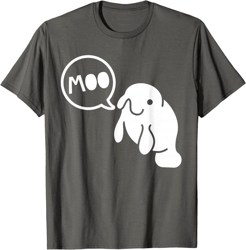 Manatee Marine Biology Tees Manatee Cows of the Sea Funny Marine Biology T-Shirt T-Shirt - Asphalt Grey