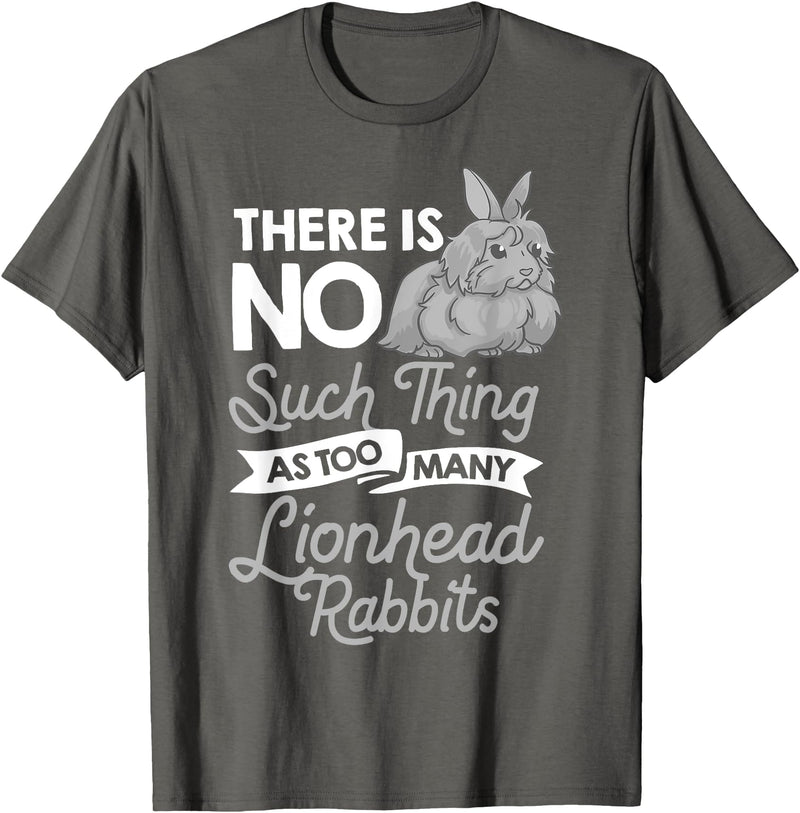 Funny Animals Cute Pet Bunny T-Shirt in Asphalt Grey