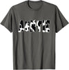 funny saying Gifts for Family Members and more Auntie Cow Print Cow Pattern T-Shirt, Black - Asphalt Grey