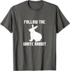 Follow the White Rabbit T-Shirt in Asphalt Grey