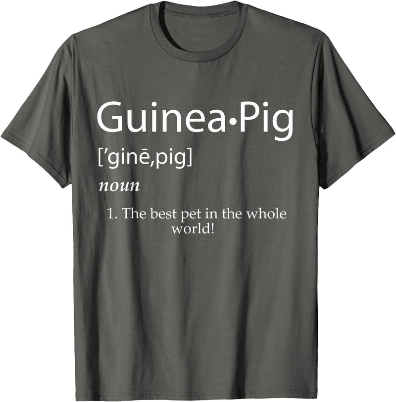 Guinea Pig Toys & Treats Guinea Pig Definition: BEST PET IN THE WORLD! Guinea Pigs T-Shirt - Asphalt Grey