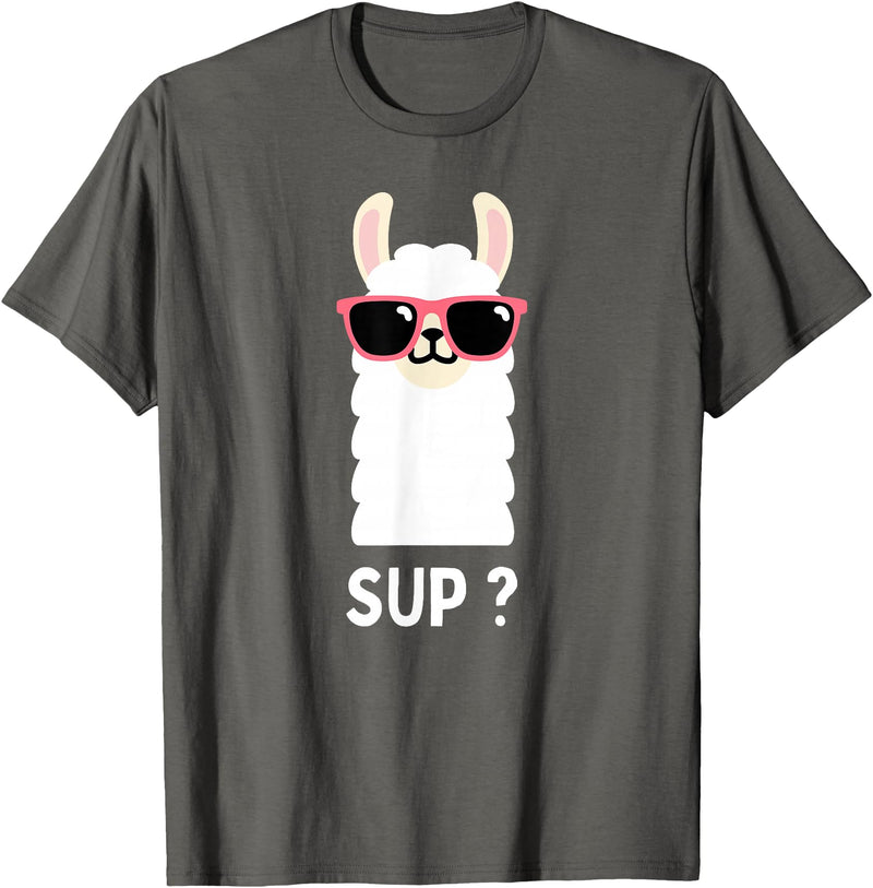Llama Costume For Boys Funny Llama Kids T-Shirt - Asphalt Grey