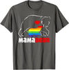 Funny Bear Family Gay LGBT Pride Rainbow Flag TLT Mama Bear Proud Mom Rainbow Flag LGBT Pride Mother's Day T-Shirt - Asphalt Grey
