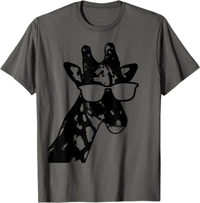 Giraffe Sunglasses Funny African Animal Giraffe Lover Gift T-Shirt Small