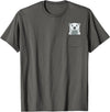 PeekingZoo Polar Bear Pocket Polar Bear In Pocket Polar Bear Peeking T-Shirt - Asphalt Grey