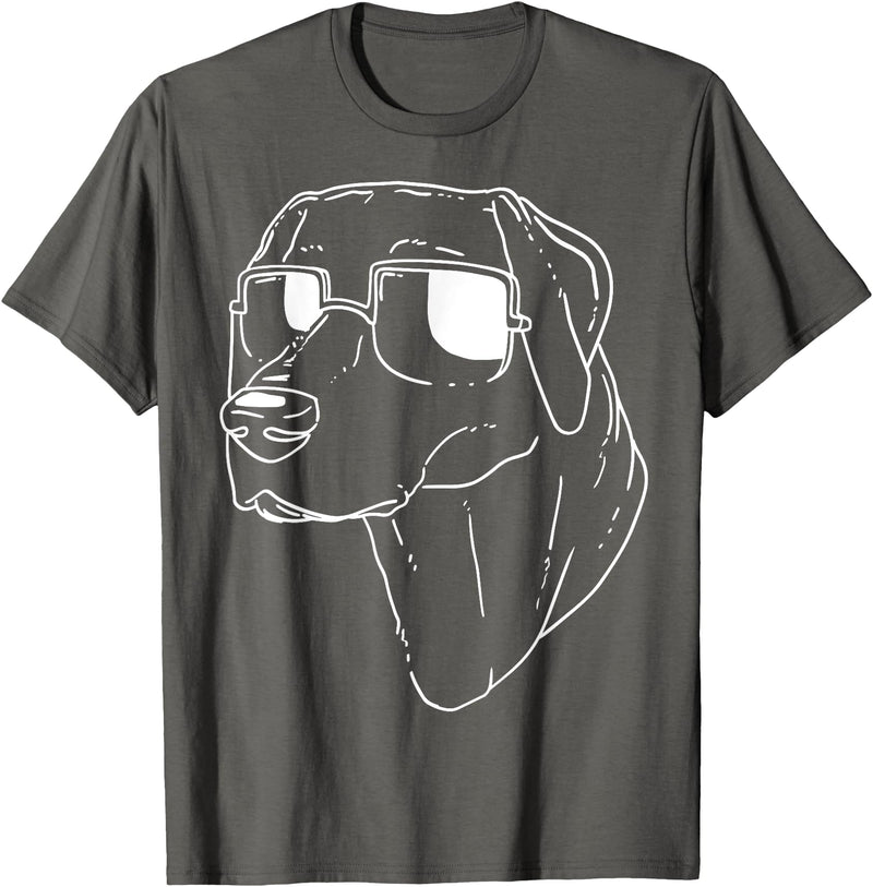 Funny Dog Lovers Gifts Labrador Retriever Dog T-Shirt - Asphalt Grey