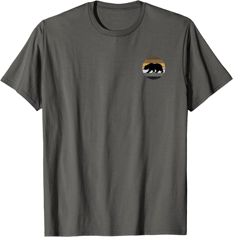 Equal Rights Gay Bear Sânpebe Designs Mens Gay Bear Pride Distressed Men Pocket T-Shirt - Asphalt Grey
