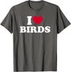 I Love Birds T-Shirt - Asphalt Grey