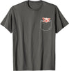 Pocket Pig Funny Pig In Pocket Gift T-Shirt - Unisex-Adults - Black - Small - Short Sleeve - Cotton 100% - Novelty T-Shirt - Asphalt Grey