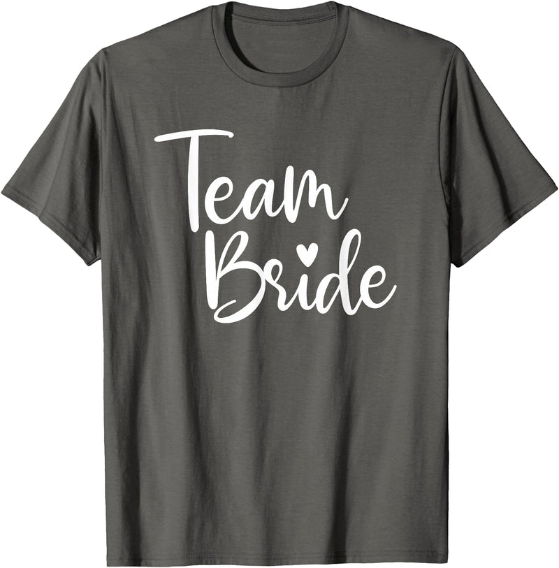 Team Bride Wedding tee Team Bride Wedding, Bride Bridal Party T-Shirt - Asphalt Grey