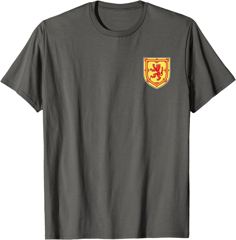 SCOTTISH RED LION Scotland RED Lion Rampant T-Shirt - Asphalt Grey