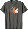 3 Sweet Bunnies Love Design for Bunny Pet Owners T-Shirt in Asphalt Grey