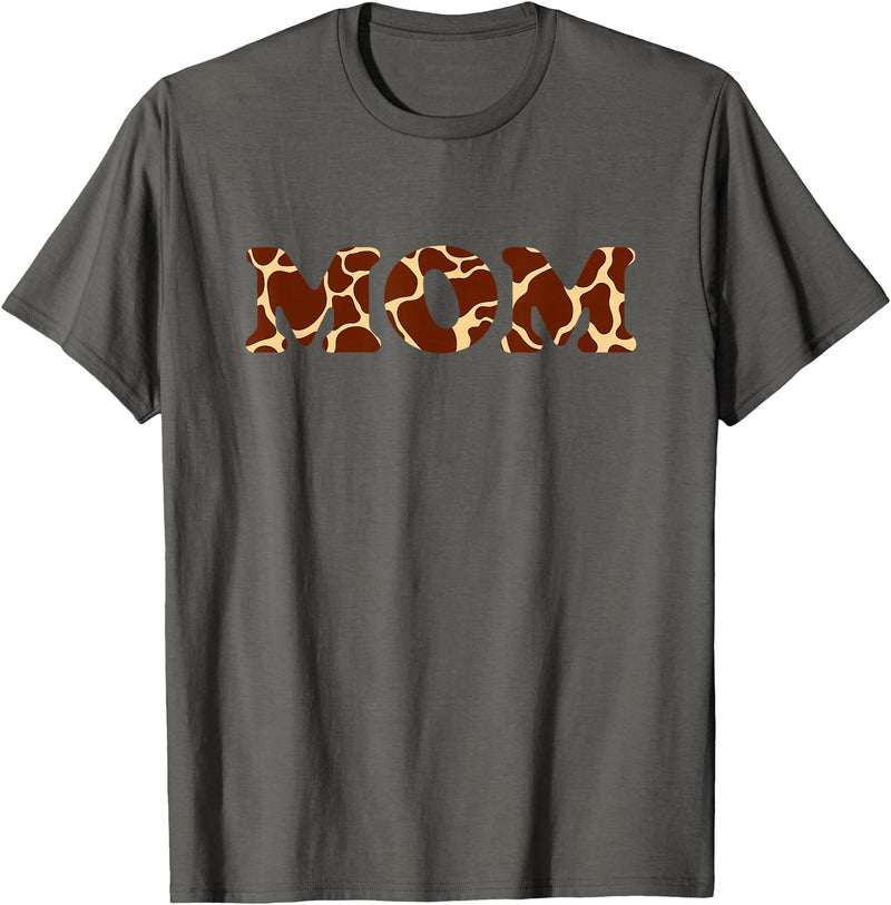 Giraffe Mom Apparel Giraffe Print Pattern for Giraffe Mom T-Shirt - Asphalt Grey