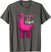 Funny Llama Gifts Lama Costume Adult Llama Party Im Cute But I Spit Llama T-Shirt - Asphalt Grey
