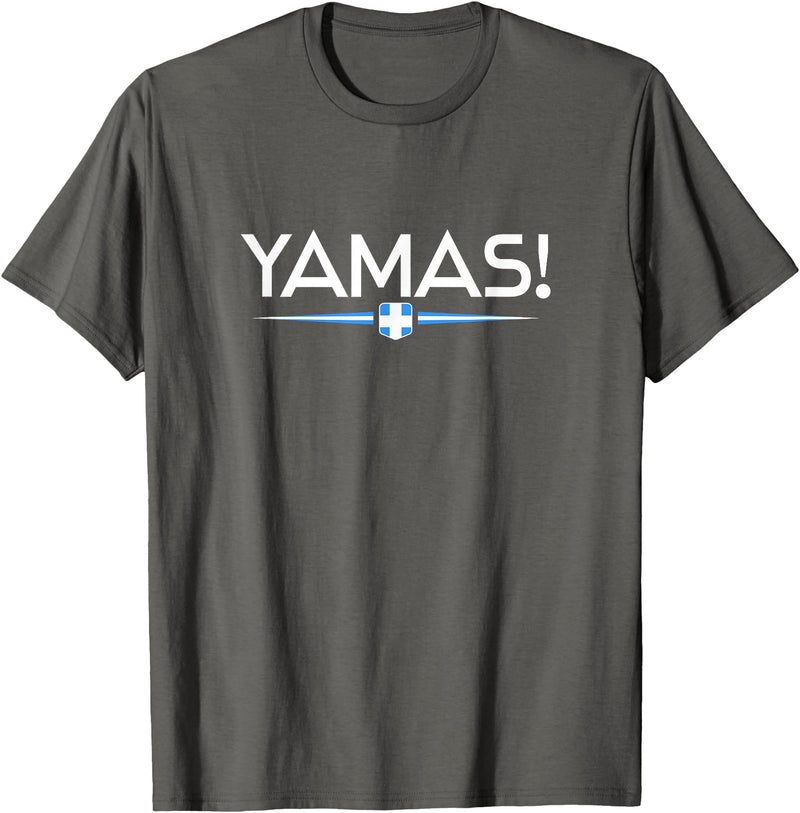 Greek culture designs Yamas - Greece T-Shirt - Asphalt Grey