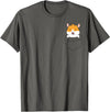 Cute Guinea Pig Tees And Gifts Guinea Pig In A Pocket Cute Pocket Guinea Pig T-Shirt - Asphalt Grey