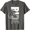 BASBO Horseback Riding Apparel - Horse T-Shirt - Straight - Asphalt Grey