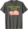 Cute Animal Pyjama Sleep Bed Outfits Funny Sleeping Pig Pajama Design for Bedtime T-Shirt - Asphalt Grey