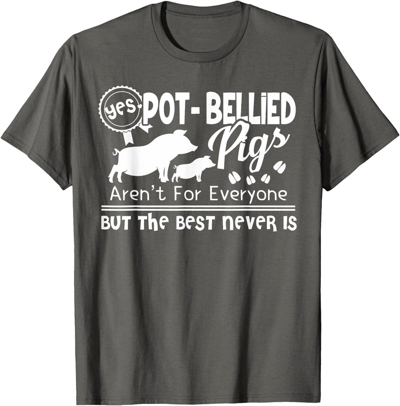 Pot Belly Pig T shirts - Pot Belly Pig Shirt - Asphalt Grey