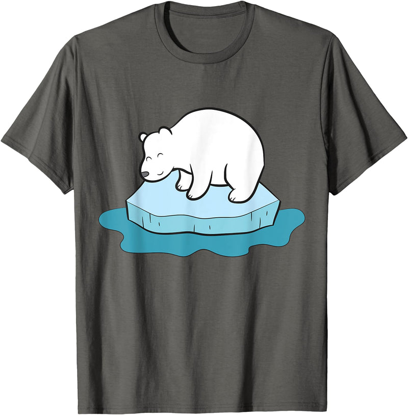 Arctic Polar Bear Tees And Gifts Ice Bear Polar Bears On Ice Save The Polar Bears T-Shirt - Asphalt Grey