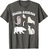 Awesome Arctic Animals for Kids Arctic Animals, Arctic Fox Cute Arctic Polar Bear North Pole T-Shirt - Asphalt Grey