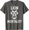 Lion Judah Shirts Animal Tees Lion Mentality Animal T-Shirt King Tees T-Shirt - Asphalt Grey