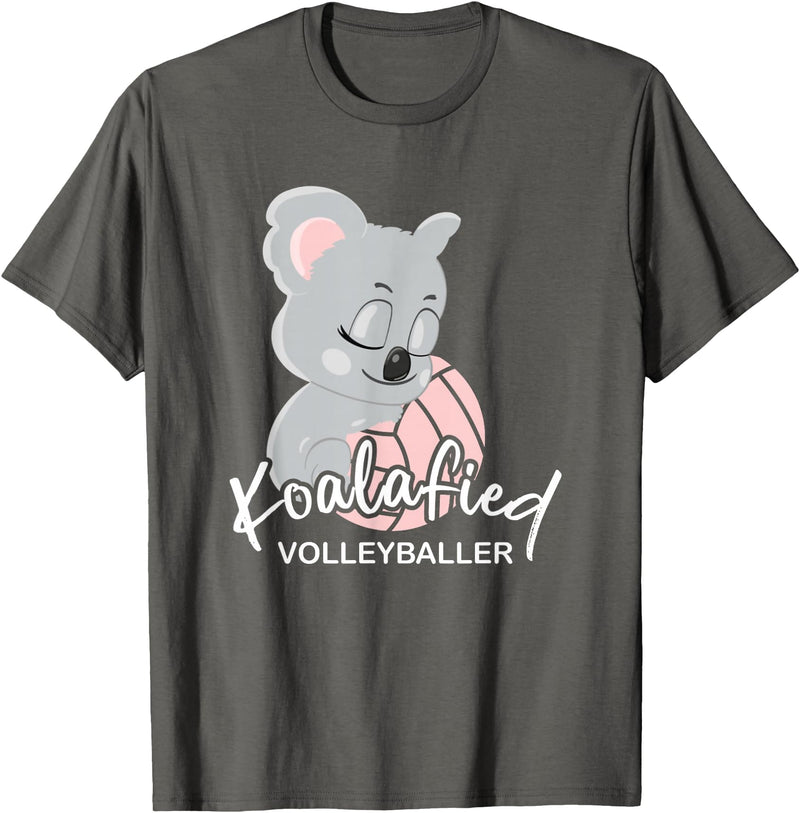 FIDORATIS koalafiziert Koala Bär Shirts Geschenke Koalafied Women's Volleyballer I Volleyball Beach Volleyball T-Shirt - Asphalt Grey