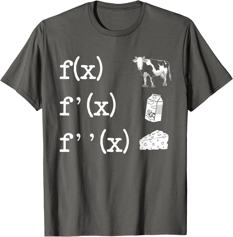 Cute Math Gifts Calculus Nerd Accessories & Stuff Funny Math Teacher Art For Men Women Cow Milk Cheese Formula T-Shirt -
