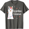Me & Mommy Llama Co. Grandma Llama Cute Llamas Lover Best Grandmother Ever T-Shirt - Asphalt Grey