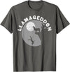 Funny Llama Tshirts for Farm Pet Animal Fans Funny Llamageddon T-Shirt for Llama Barnyard Lovers T-Shirt - Asphalt Grey