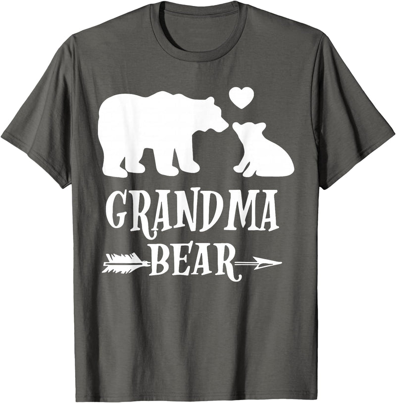 Grandma Bear Shirt, Bear Family Shirt, Grandmother Shirt T-Shirt - Asphalt Grey