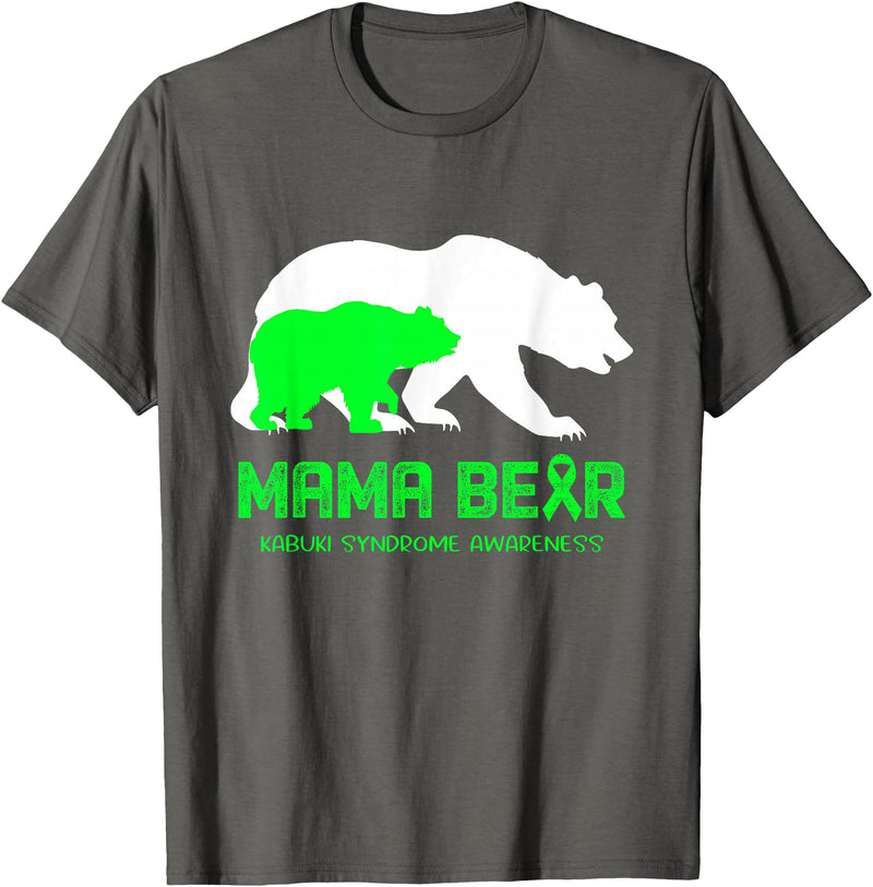 Kabuki Syndrome Awareness T-Shirt Mama Bear Kabuki Syndrome Awareness Shirt for Men and Women T-Shirt - Asphalt Grey