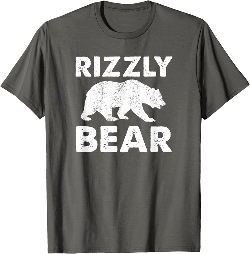 Rizz Meaning Tees Rizzly Bear T-Shirt - Asphalt Grey