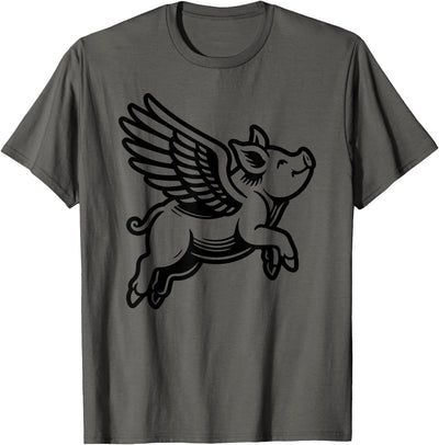 Funny Flying Pig Oink Aviator T-Shirt