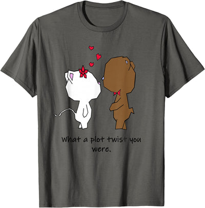 Love Animal Cat and Bear Couple - Valentine's Day Gift T-Shirt