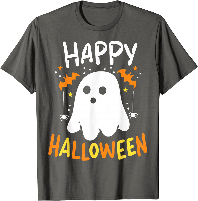 Happy Halloween Trick Or Treat Halloween Ghost T-Shirt - Asphalt Grey