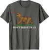 Dont Tread On Us Bear California Patriot Tee Don't Tread On Us California Bear Patriotic T-Shirt - Asphalt Grey