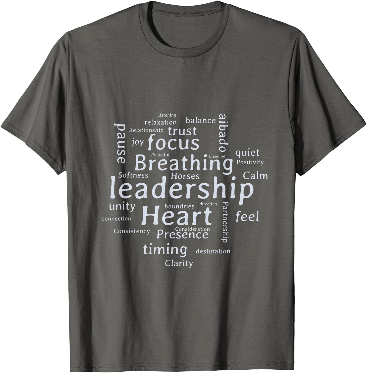 Considering The Horse Mark Rashid Principles Unisex-Youth Blue Cotton Polyester Blend Classic Fit T-Shirt - Asphalt Grey