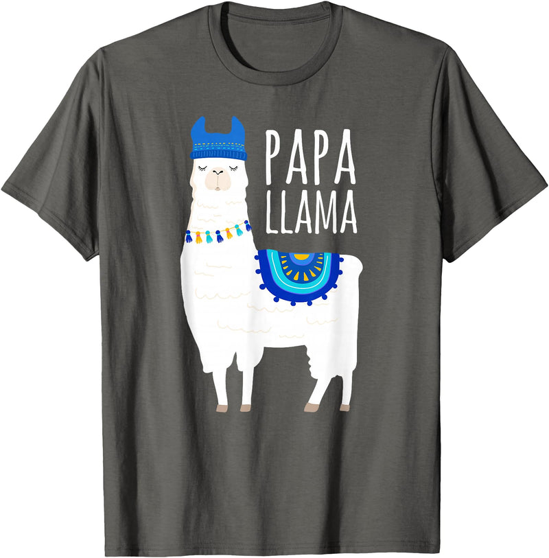 Mama Llama Lover Gifts by Memme Papa Llama T-Shirts for Men T-Shirt - Asphalt Grey