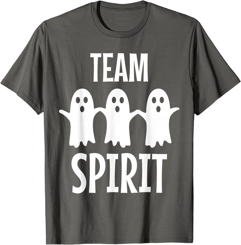 Ghost Halloween Gifts - Team Spirit Funny Ghost Pun - Team Spirit T-Shirt - Asphalt Grey