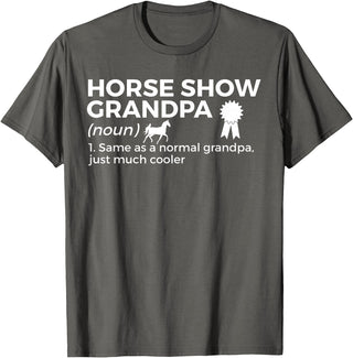Horse Show Apparel Funny Horse Show Grandpa Definition T-Shirt - Asphalt Grey