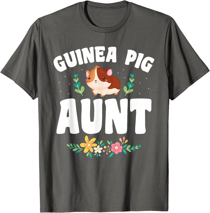 Guinea Pig Aunt Wear Guinea Pig Aunt Pet Owner T-Shirt - Asphalt Grey