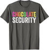 Funny Chocolate Security Costume Funny Chocolate Security Halloween Costume Easter T-Shirt - Asphalt Grey